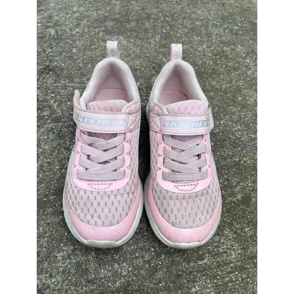 Skechers Kids Girls Microspec Max sneakers in a light pink Size 12 S000191
